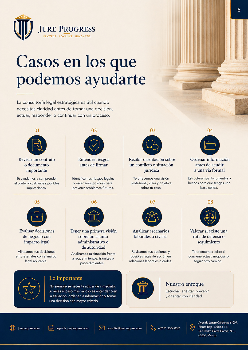 Brochure Consultoría Legal página 6